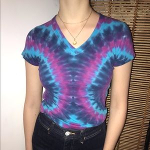 Blue/Purple Fitted Tie Dye